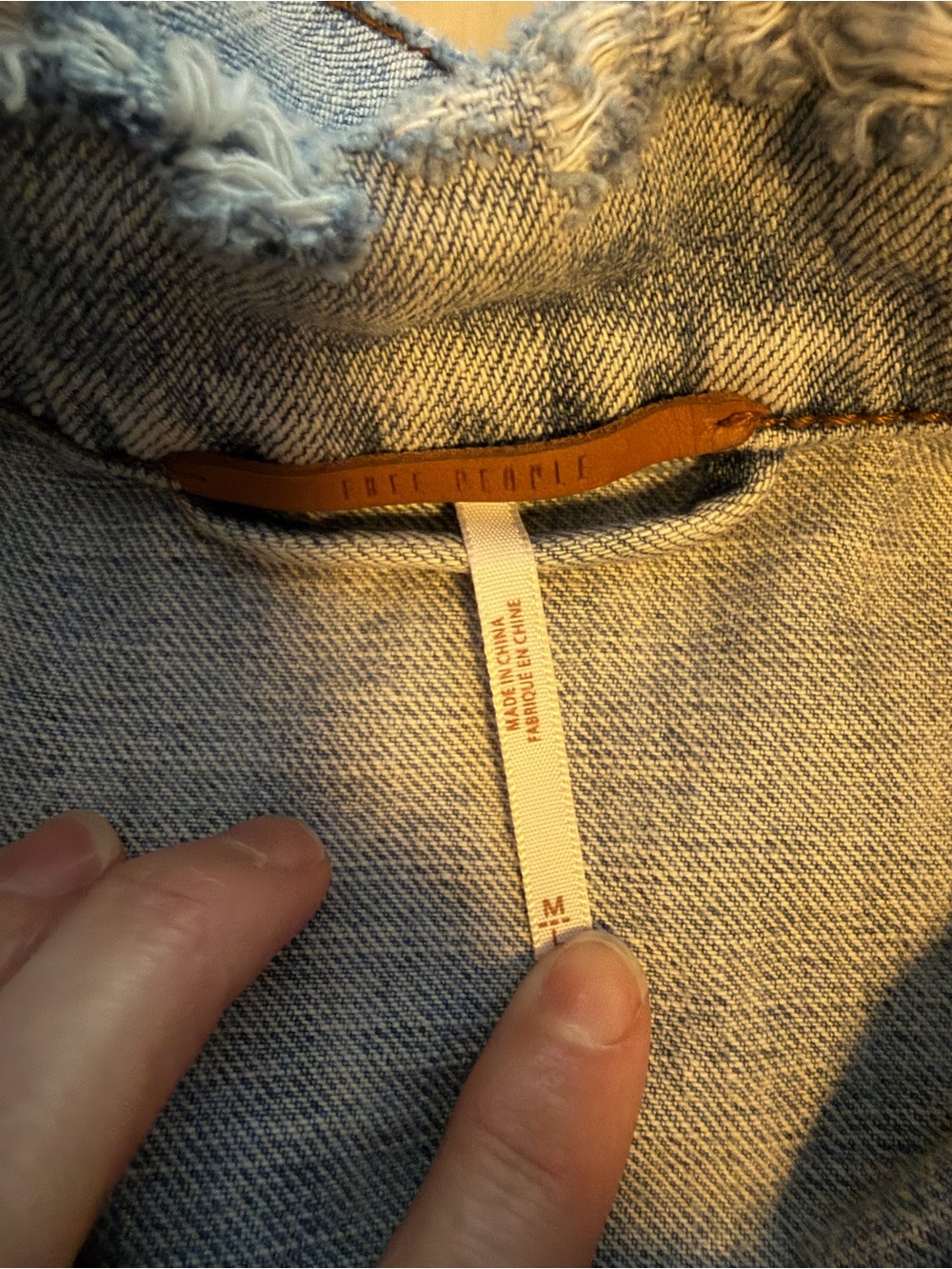 Free People Light Wash Denim Jacket in Light Blue - Picture 4 of 5